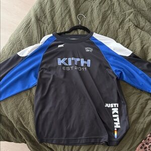 Kith Black and Blue Raglan Shirt